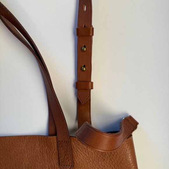 Madewell Medium Transport Tote English Saddle Cognac Tan Brown - Picture 2 of 7